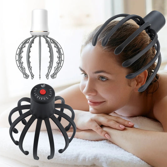 Electric Head Massager for Head Therapeutic Pain Relief Vibration Acupoint Relax Claw Scalp Massager Rechargeable